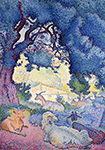 Henri-Edmond Cross Goats, 1895 oil painting reproduction