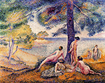 Henri-Edmond Cross A Place in the Shade, 1902 oil painting reproduction