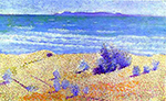 Henri-Edmond Cross Beach on the Mediterranian, 1891 oil painting reproduction