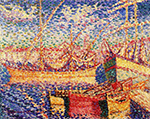 Henri-Edmond Cross Boats in the Port of St. Tropez oil painting reproduction