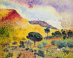 Henri-Edmond Cross La Chaine des Maures, 1906-07 oil painting reproduction