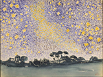 Henri-Edmond Cross Landscape with Stars, 1905-08 oil painting reproduction