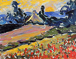 Henri-Edmond Cross Landscape with Sunset oil painting reproduction