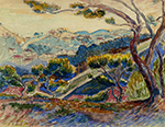 Henri-Edmond Cross Landscape, 1909 oil painting reproduction