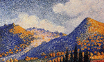 Henri-Edmond Cross Landscape, the Little Maresque Mountains, 1896 oil painting reproduction