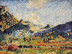 Henri-Edmond Cross Les Petits, Montagnes Mauresques, 1909 oil painting reproduction
