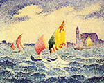 Henri-Edmond Cross Sailboats near Chicago, 1903-05 oil painting reproduction