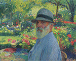 Henri-Edmond Cross Self-portrait in the Garden oil painting reproduction