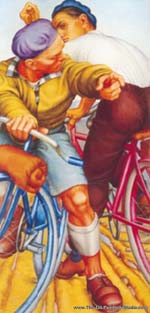 Paul Cadmus Bicyclists oil painting reproduction