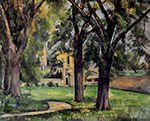 Paul Cezanne Chestnut Tree and Farm at Jas de Bouffan, 1885 oil painting reproduction