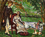 Paul Cezanne Couple in a Garden, 1872-73 oil painting reproduction