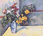 Paul Cezanne Flowers in a Vase, 1885-89 oil painting reproduction