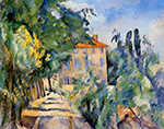 Paul Cezanne House with Red Roof, 1887-90 oil painting reproduction