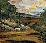Paul Cezanne Landscape, 1867 oil painting reproduction