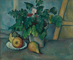 Paul Cezanne Pot of Primroses and Fruit, 1888-90 oil painting reproduction