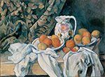 Paul Cezanne Still Life with a Curtain, 1895 oil painting reproduction
