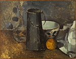 Paul Cezanne Still Life with Carafe, Milk Can, Coffee Bowl and Orange, 1879-82 oil painting reproduction