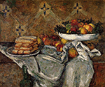 Paul Cezanne Still Life with Compotier and Plate of Biscuits, 1877 oil painting reproduction
