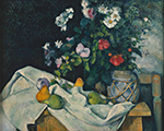 Paul Cezanne Still Life with Flowers and Fruit, 1888-90 oil painting reproduction