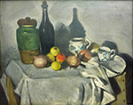 Paul Cezanne Still Life with Fruit and Crockery, 1869-71 oil painting reproduction