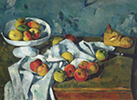 Paul Cezanne Still Life with Fruit Dish, Apples and Bread, 1880 oil painting reproduction