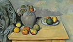 Paul Cezanne Still Life with Jug and Fruit on the Table, 1893-94 oil painting reproduction