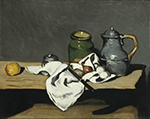 Paul Cezanne Still Life with Kettle, 1867-69 oil painting reproduction