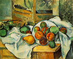 Paul Cezanne Still Life with Napkin and Fruiton a Table, 1895-1900 oil painting reproduction