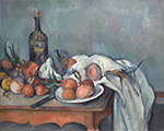 Paul Cezanne Still Life with Onions and Bottle, 1895 oil painting reproduction