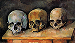 Paul Cezanne Still Life with Three Skulls, 1900 oil painting reproduction