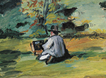 Paul Cezanne The Artist at the Work, 1874-75 oil painting reproduction