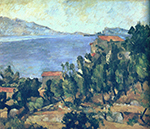 Paul Cezanne The Gulf of Marseille and Mountain, 1882-86 oil painting reproduction