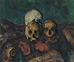 Paul Cezanne Three Skulls on an Oriental Rug, 1904 oil painting reproduction