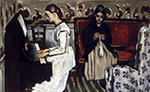 Paul Cezanne Young Girl at the Piano - Overture to Tannhauser, 1868 oil painting reproduction