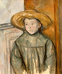 Paul Cezanne Boy With a Straw Hat, 1896 oil painting reproduction
