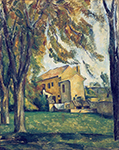 Paul Cezanne Chestnut Trees and Farmhouse at Jas de Bouffan, 1884-85 oil painting reproduction