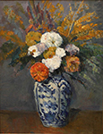 Paul Cezanne Dahlias in the Delft Vase, 1873 oil painting reproduction