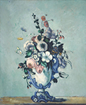Paul Cezanne Flowers in a Rococo Vase, 1876 oil painting reproduction