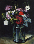 Paul Cezanne Flowers in a Vase, 1872-73 oil painting reproduction