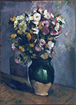 Paul Cezanne Flowers in an Olive Jar, 1880 oil painting reproduction