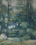 Paul Cezanne Houses through the Trees, 1881 oil painting reproduction