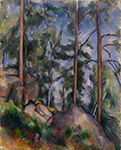 Paul Cezanne Pines and Rocks at Fontainebleau Forest, 1897 oil painting reproduction