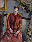 Paul Cezanne Portrait of Madame Cezanne in a Red Dress, 1888-90 oil painting reproduction