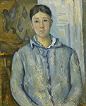 Paul Cezanne Portrait of Madame Cezanne in Blue, 1890 oil painting reproduction
