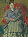 Paul Cezanne Portrait of Madame Cezanne in the Red Armchair, 1877 oil painting reproduction