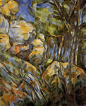 Paul Cezanne Rocks near the Caves above the Chateau Noir, 1904 oil painting reproduction