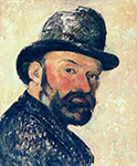Paul Cezanne Self Portrait in a Felt Hat, 1892 oil painting reproduction