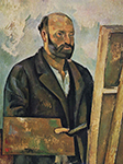 Paul Cezanne Self Portrait with Palette, 1890 oil painting reproduction