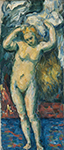 Paul Cezanne Standing Bather, Drying Hair, 1869 oil painting reproduction