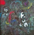 Marc Chagall Clowns at Night oil painting reproduction